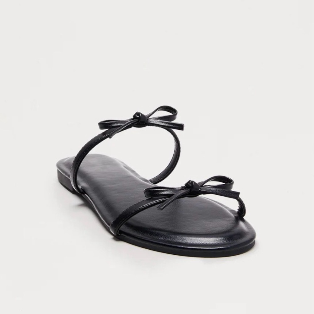 Black Bow Sandals